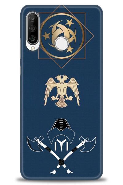 Rulet Aksesuar غطاء متوافق مع هاتف هواوي P30 لايت HD مطبوع - غطاء سيليكون بتص...