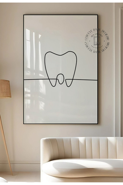 DES VU PRINT Diş Posteri, Diş Hekimi Ofis Temalı Çerçevesiz Poster