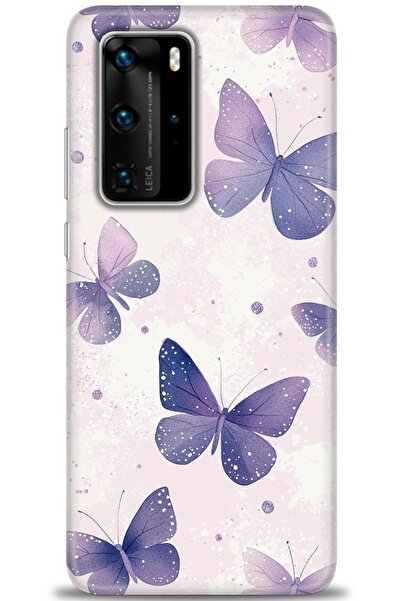 Rulet Aksesuar حافظة متوافقة مع هاتف هواوي P40 Pro HD مطبوع + واقي شاشة سيرام...