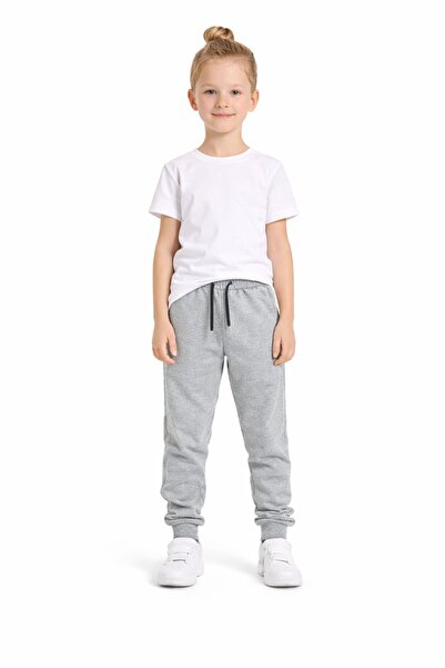Eşofmancım Unisex Children's Sweatpants Unprinted Plain Transitional