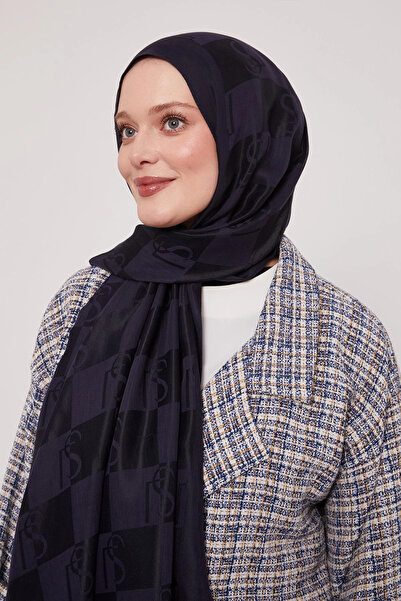 LuvenSara Lyocell Nai̇a Jacquard Shawl - Rain Blue