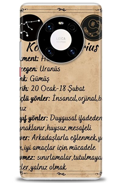 Rulet Aksesuar غطاء متوافق مع هاتف هواوي ميت 40 برو HD مطبوع - غطاء سيليكون م...