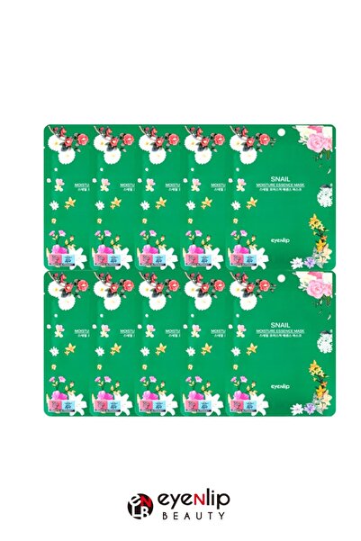 Eyenlip Beauty Salyangoz Özlü Onarıcı Ve Nemlendirici Kağıt Maske 10’lu Paket