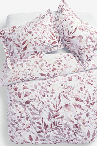 İQON Double Duvet Cover Set Watercolor Dried Rose Setçi̇ft