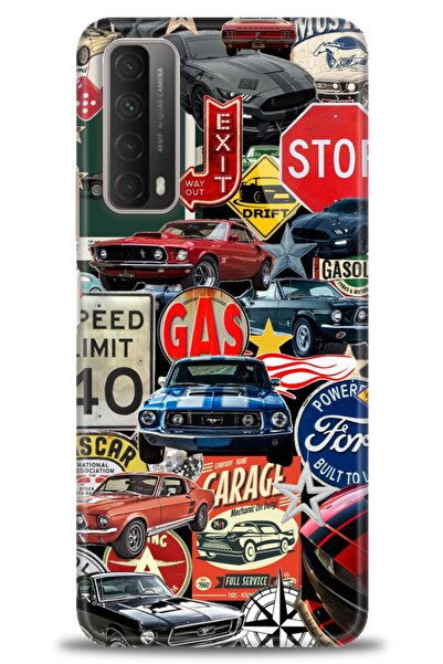 Rulet Aksesuar حافظة متوافقة مع هاتف هواوي بي سمارت 2021 HD مطبوع + واقي شاشة...