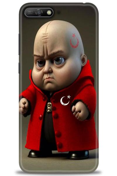 Rulet Aksesuar غطاء متوافق مع هاتف هواوي Y6 2018 HD مطبوع - غطاء سيليكون مصمم...