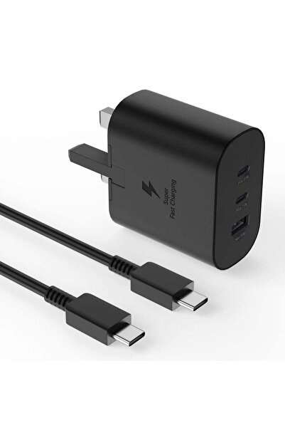 Beauenty Fast Charger for Samsung Galaxy Max 65W Three-Port Charger Head with USB Type-C Charging Ca