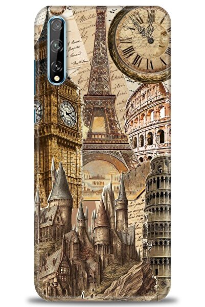 Rulet Aksesuar غطاء متوافق مع هاتف هواوي بي سمارت اس اتش دي مطبوع - غطاء سيلي...