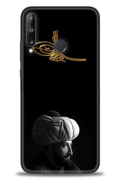 Rulet Aksesuar حافظة متوافقة مع هاتف هواوي P40 Lite E HD مطبوع + واقي شاشة سي...