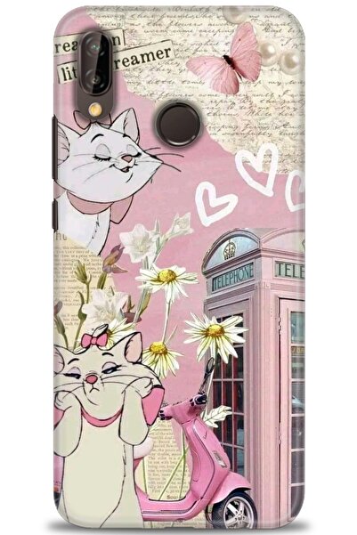 Rulet Aksesuar غطاء متوافق مع هاتف هواوي P20 لايت HD مطبوع - غطاء سيليكون مصم...