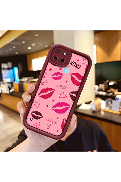 Hontinga حافظة هاتف من مادة السيليكون المتوافقة مع Realme C25Y/C21Y مضادة للس...