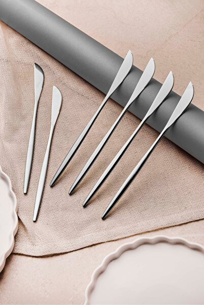 Perotti Common Platinum Stainless Steel 6-Piece Dinner Knife Set