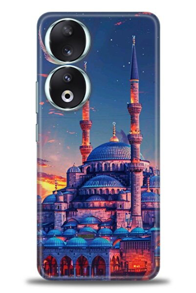 Rulet Aksesuar غطاء متوافق مع هاتف هواوي هونر 90 HD مطبوع + واقي شاشة سيراميك...