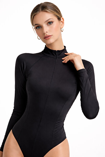 HAKKE Kadın Hakim Yaka Uzun Kollu Çıtçıtlı BODY