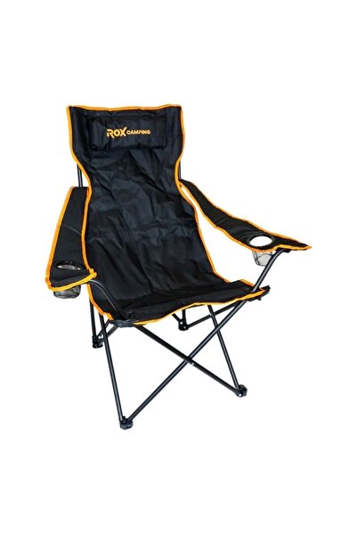 selim uyar kamp metal Rox Camping Katlanır Kamp Sandalyesi -Siyah