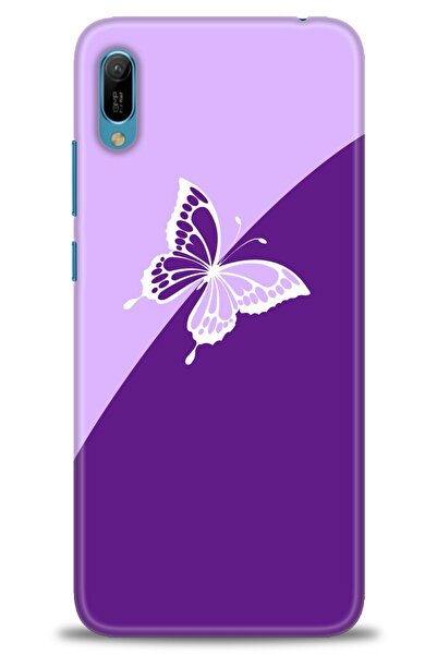 Rulet Aksesuar حافظة متوافقة مع هاتف هواوي Y6 2019 HD مطبوع + واقي شاشة سيرام...