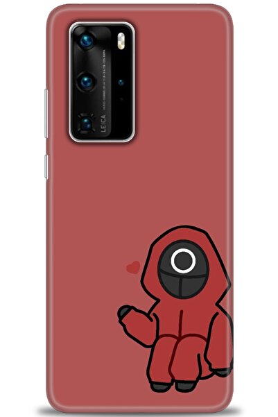 Rulet Aksesuar حافظة متوافقة مع هاتف هواوي P40 Pro HD مطبوع + واقي شاشة سيرام...