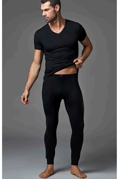 Dagi Men's V-Neck Short Sleeve Thermal 2-Pack Single Top