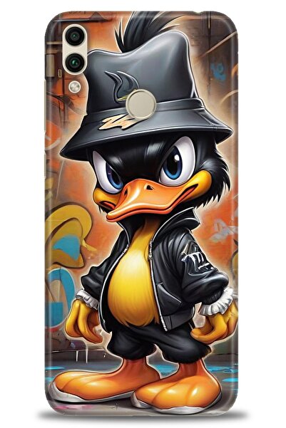 Rulet Aksesuar غطاء متوافق مع هاتف هواوي هونر 8C HD مطبوع - غطاء سيليكون مصمم...