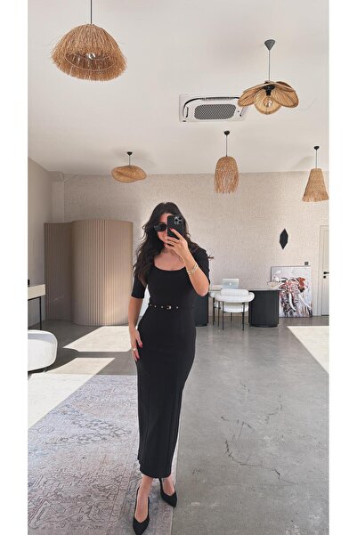 Buket Teke Rochie neagră elegantă efect modelator Pen