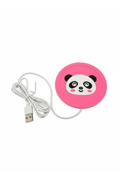 NETAVANTAJ Panda Figürlü Taşınabilir USB Girişli Biberon Bardak Kupa Altı Isı...