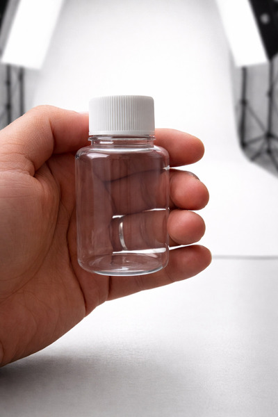 makrobay 10 Adet 60 ml Kalın PET Şişe - Beyaz Kapaklı - Kolonya, Tonik ve Losyon İçin Boş Seyahat Şişesi