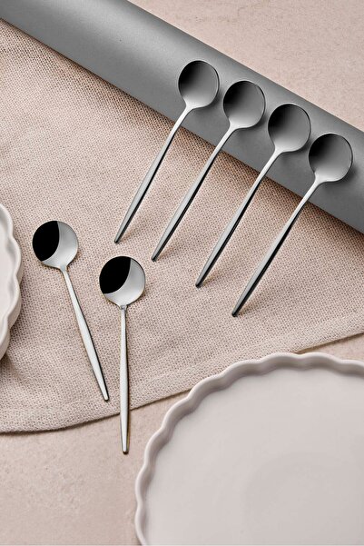 Perotti Common Platinum Stainless Steel 6-Piece Cocktail Spoon Set