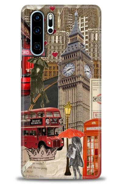 Rulet Aksesuar غطاء متوافق مع هاتف هواوي P30 Pro HD مطبوع - غطاء سيليكون بتصم...