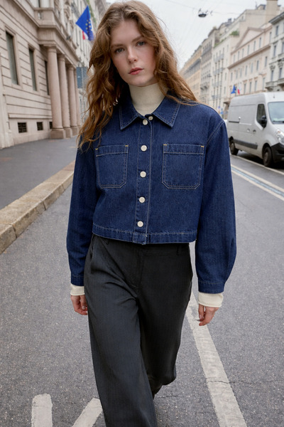 HAKKE Kısa Denim GÖMLEK