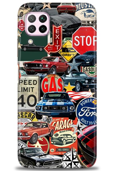 Rulet Aksesuar غطاء متوافق مع هاتف هواوي P40 لايت HD مطبوع - غطاء سيليكون بتص...