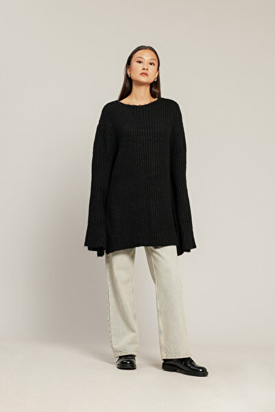 Nisan Pulover tricotat supradimensionat cu decupaje