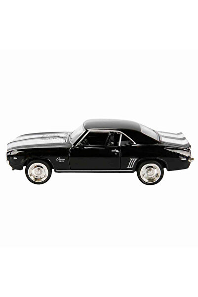 RMZ City 1:32 Alman Klasikleri Serisi Die Cast Çek Bırak Model Araba - Siyah 1969 Chevrolet Camaro