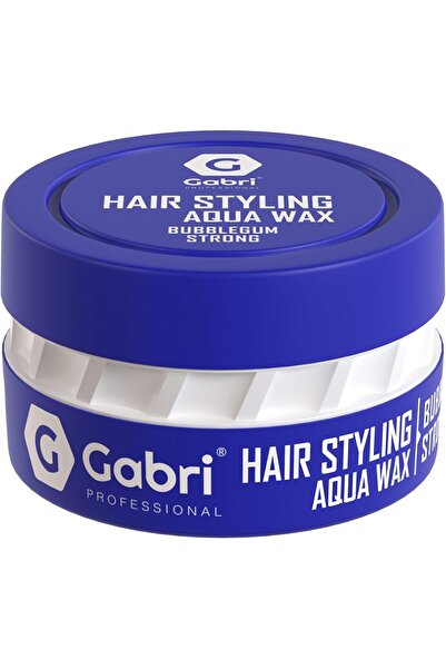 Gabri Professional شمع تصفيف الشعر الاحترافي من جي غابري، شمع تصفيف الشعر أكوا، عبوة واحدة سعة 150 مل (برائحة علكة قوية)