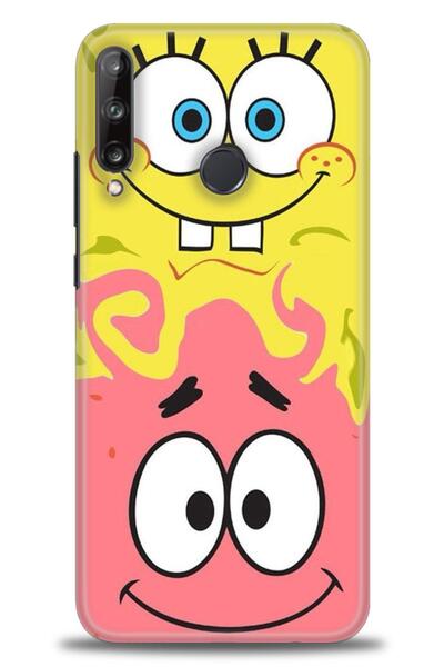 Rulet Aksesuar حافظة متوافقة مع هاتف هواوي P40 لايت E HD مطبوع + واقي شاشة سي...