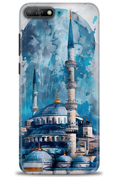 Rulet Aksesuar غطاء متوافق مع هاتف هواوي Y6 2018 HD مطبوع - غطاء سيليكون مصمم...