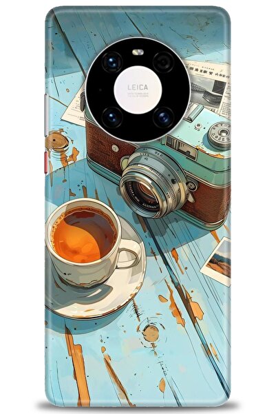 Rulet Aksesuar غطاء متوافق مع هاتف هواوي ميت 40 برو HD مطبوع - غطاء سيليكون م...