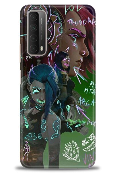 Rulet Aksesuar غطاء متوافق مع هاتف هواوي بي سمارت 2021 HD مطبوع - غطاء سيليكو...