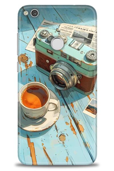 Rulet Aksesuar حافظة متوافقة مع هاتف هواوي P9 لايت 2017 HD مطبوع + واقي شاشة ...