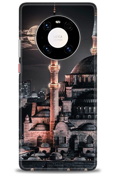 Rulet Aksesuar غطاء متوافق مع هاتف هواوي ميت 40 برو HD مطبوع - غطاء سيليكون م...