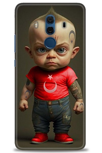 Rulet Aksesuar غطاء متوافق مع هاتف هواوي ميت 10 برو HD مطبوع - غطاء سيليكون م...