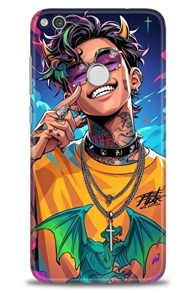 Rulet Aksesuar غطاء متوافق مع هاتف هواوي P9 لايت 2017 HD مطبوع - غطاء سيليكون...