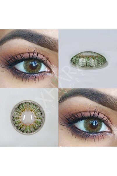 Axhara Newyork Pine Green Yeşil Renkli Göz Lensi Kirpik Yıllık