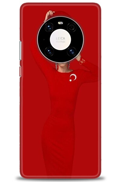 Rulet Aksesuar غطاء متوافق مع هاتف هواوي ميت 40 برو HD مطبوع - غطاء سيليكون م...