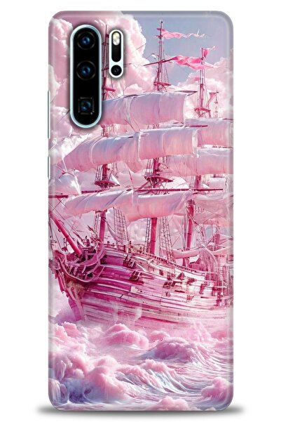 Rulet Aksesuar غطاء متوافق مع هاتف هواوي P30 Pro HD مطبوع - غطاء سيليكون بتصم...