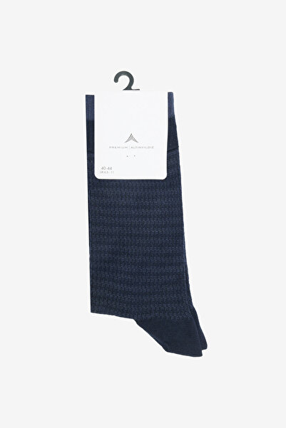 ALTINYILDIZ CLASSICS Men's Navy Blue Patterned Single Socks