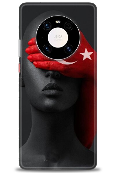 Rulet Aksesuar غطاء متوافق مع هاتف هواوي ميت 40 برو HD مطبوع - غطاء سيليكون م...