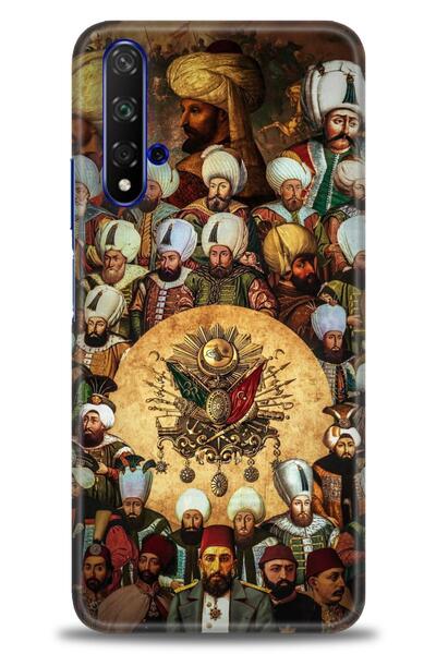 Rulet Aksesuar غطاء متوافق مع هاتف هواوي هونر مطبوع HD مطبوع + واقي شاشة سيرا...