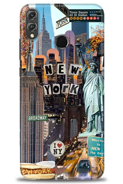 Rulet Aksesuar غطاء متوافق مع هاتف هواوي هونر 8X HD مطبوع - غطاء سيليكون مصمم...