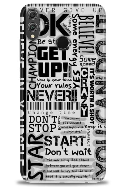 Rulet Aksesuar غطاء متوافق مع هاتف هواوي هونر 8X HD مطبوع - غطاء سيليكون بتصم...