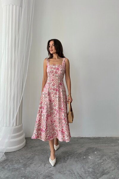 Vaveyy Floral Viscose Dress
